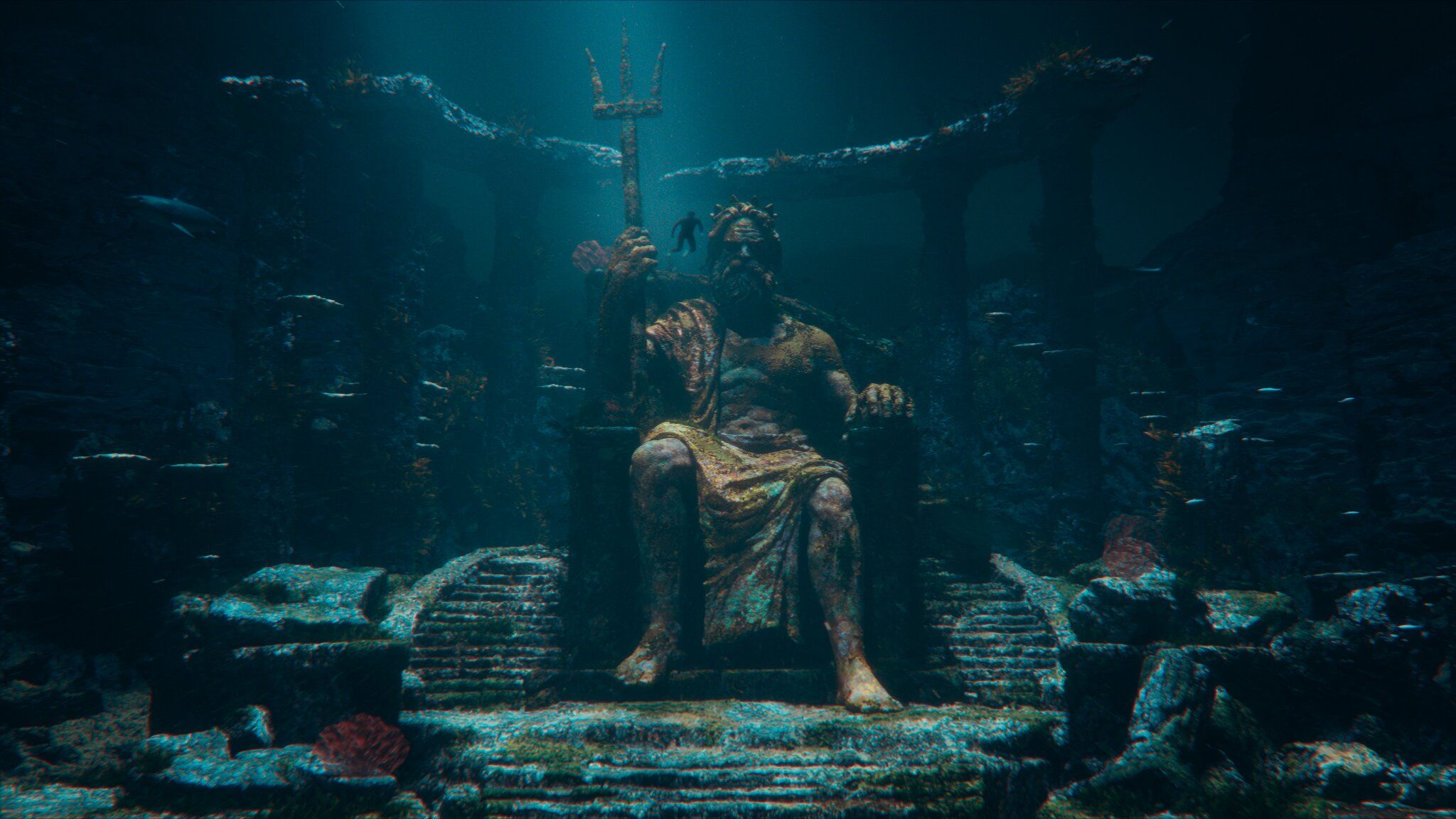 Gabriel Medina e Poseidon se encontram em campanha do Bradesco