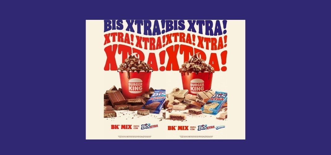 Burger King lança novas sobremesas com Bis XTRA e Bis XTRA Oreo