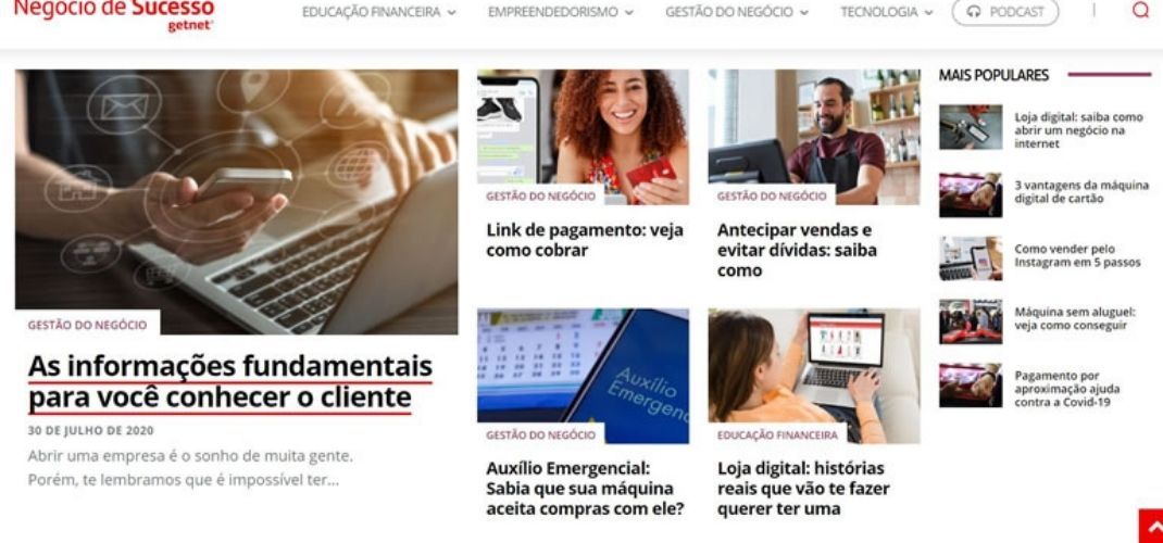 Getnet lança plataforma de conteúdo voltada a pequenos e médios empreendedores