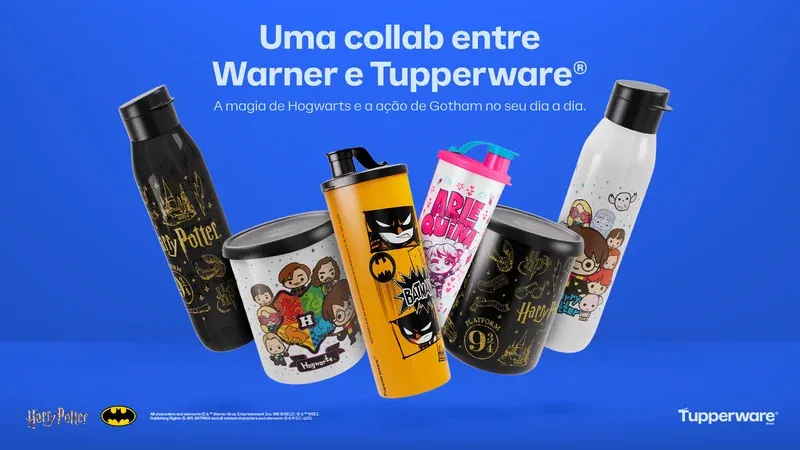 Tupperware lança coleções Harry Potter e Batman em parceria com Warner Bros.