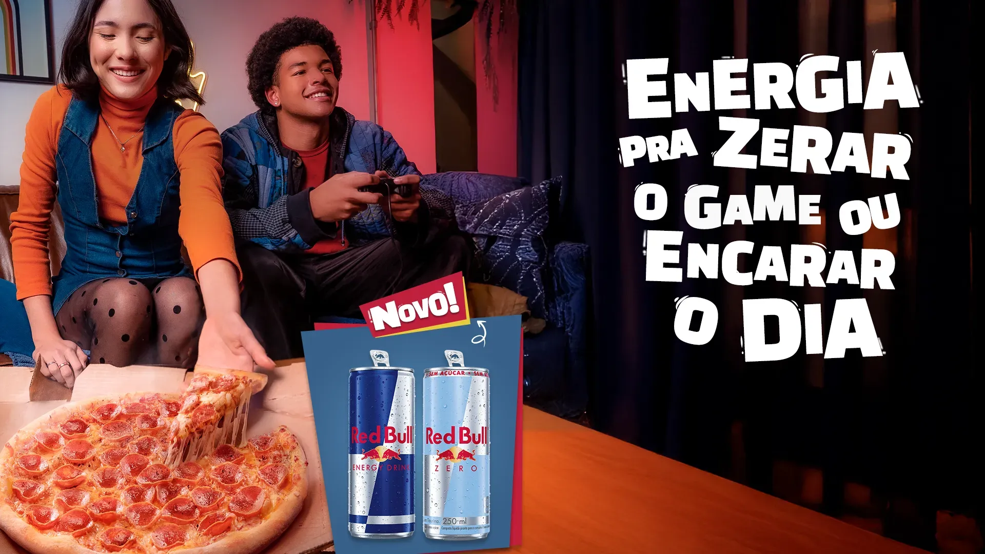 Domino’s e Red Bull lançam combo com novo Red Bull Zero