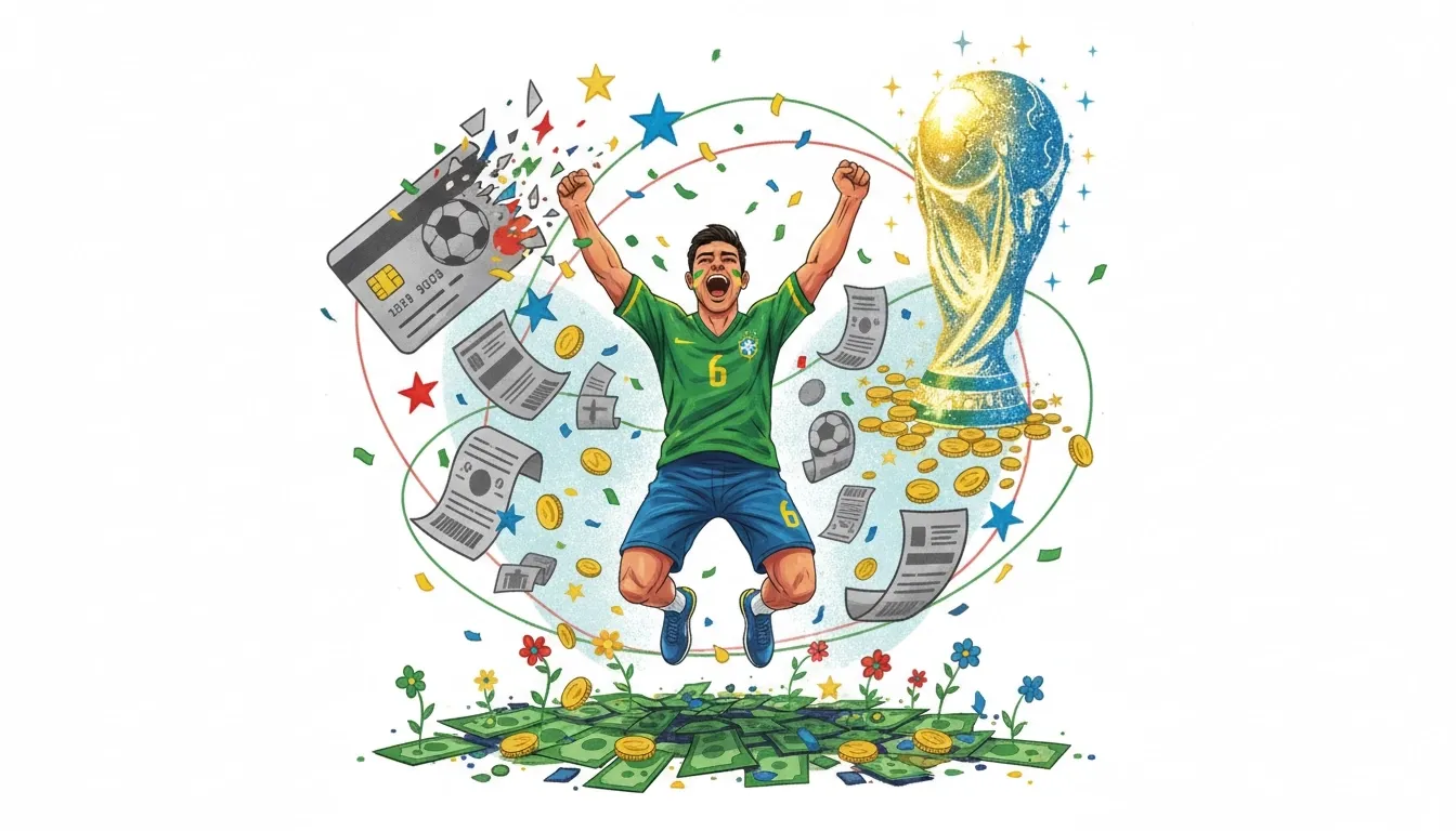 Pesquisa revela que 20% dos brasileiros aceitam se endividar pelo hexacampeonato na Copa do Mundo 2026