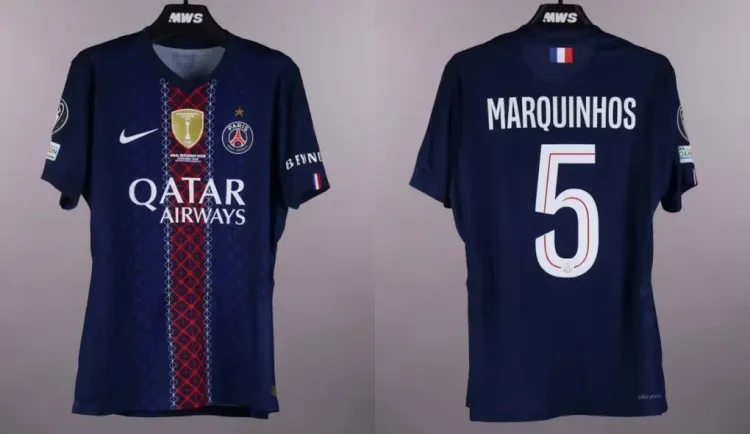Camisas da final da Champions League entre PSG e Arsenal vão a leilão na MWS