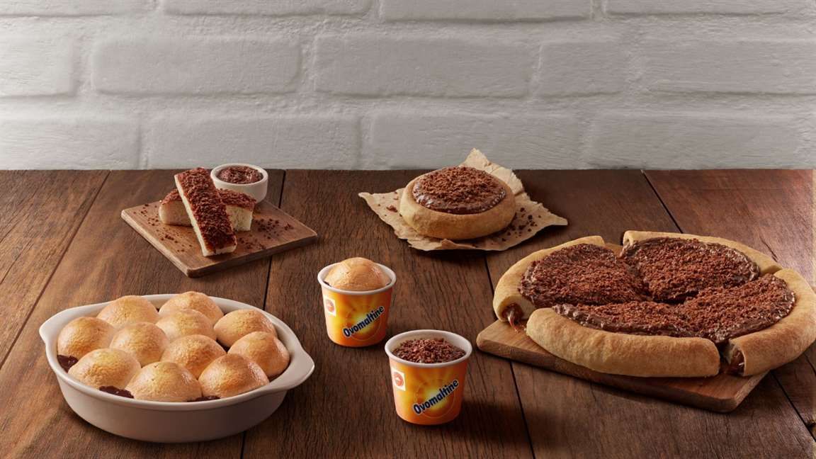 Pizza Hut apresenta sobremesas em parceria com Fini e OVOMALTINE