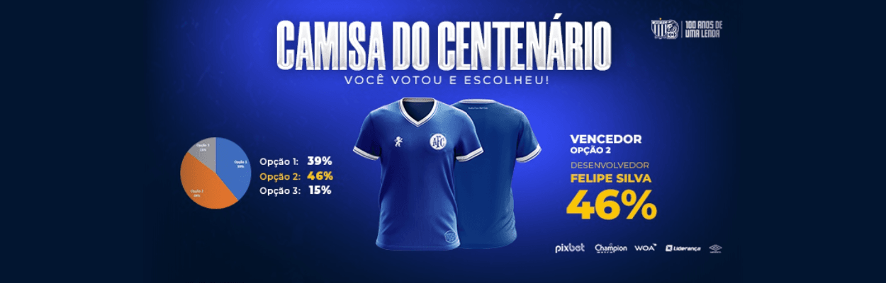 Em concurso, Avaí escolhe camisa do centenário