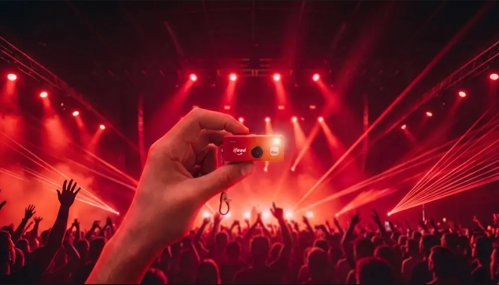 iFood e Itaú Unibanco criam mini câmera retrô exclusiva como brinde para o Rock in Rio Brasil 2026