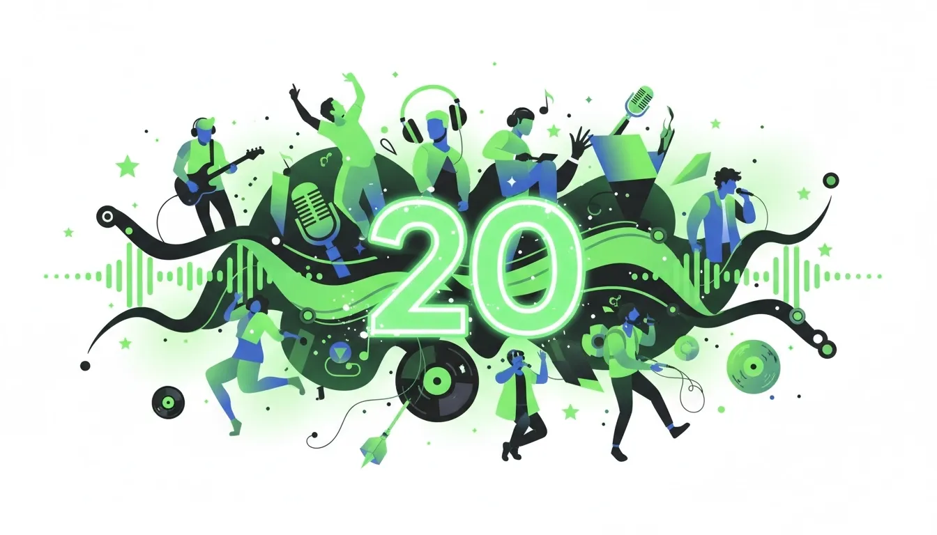 Spotify celebra 20 anos: plataforma revela os artistas e podcasts mais ouvidos da sua história