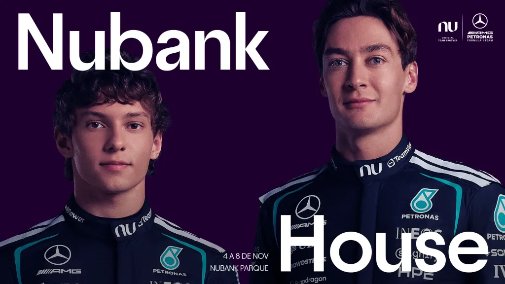 Nubank transforma parceria com Mercedes-AMG PETRONAS em experiência imersiva em São Paulo