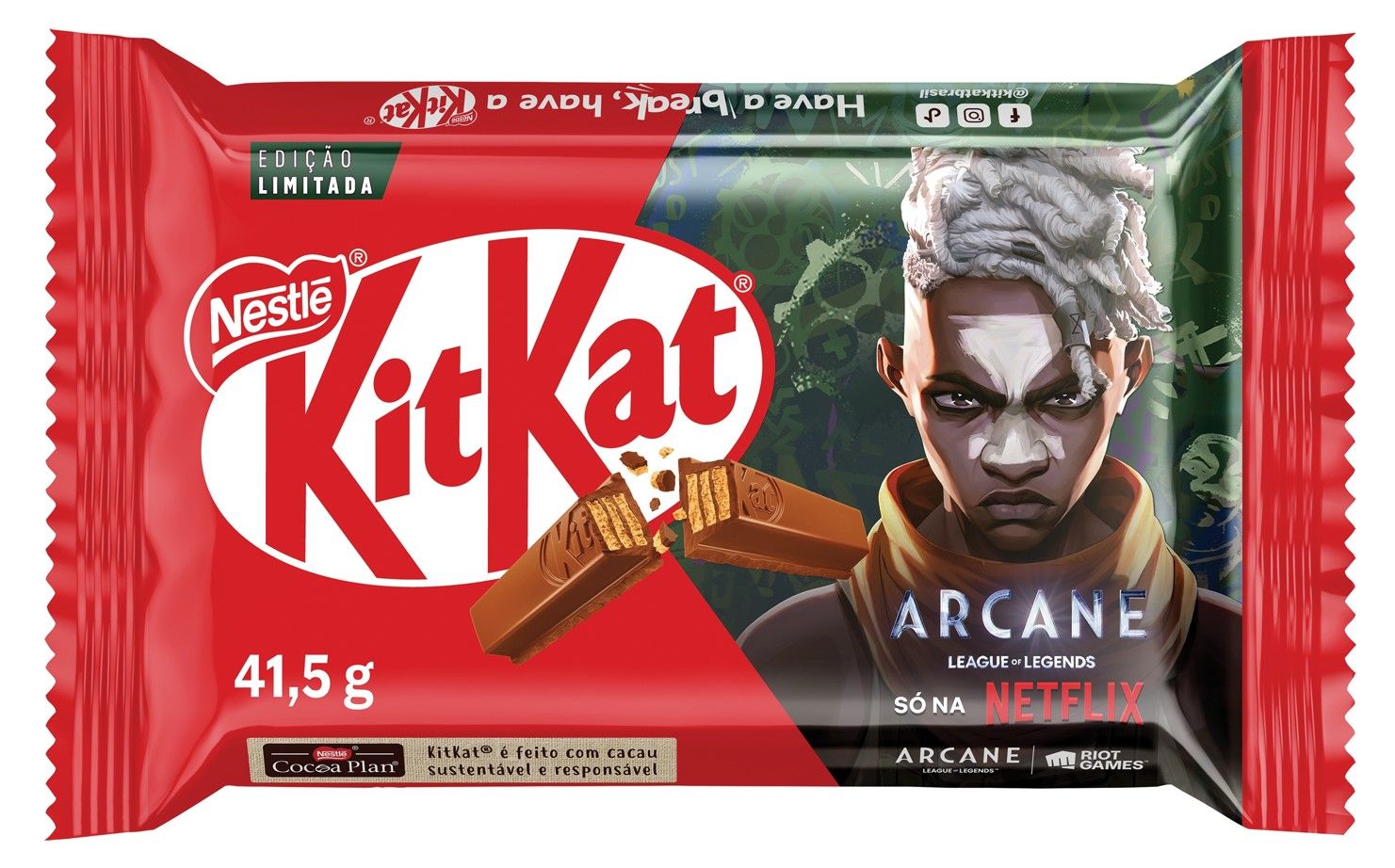 KitKat apresenta embalagens inspiradas na série “Arcane”, da Riot Games