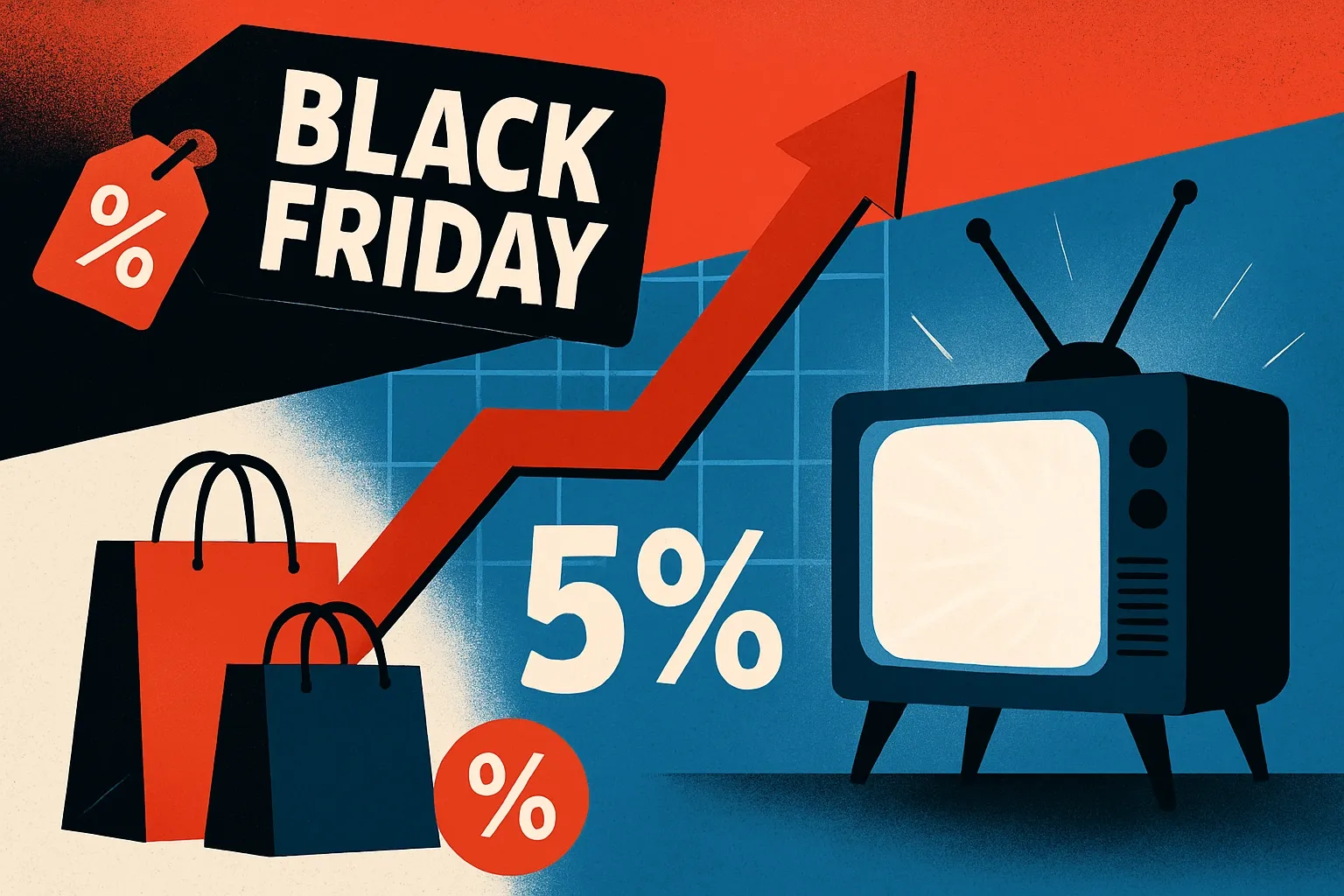 Engajamento na Black Friday cresce 5% e TV linear mantém força, aponta estudo da Tunad