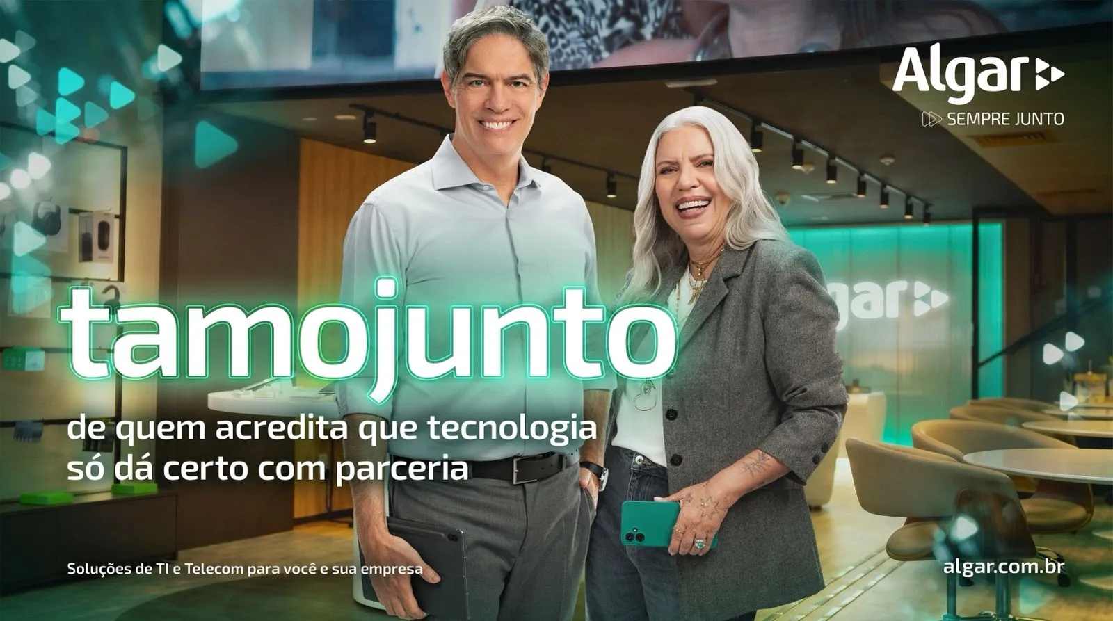 Algar lança plataforma de marca "#TamoJunto" criada pela REPENSE com Astrid Fontenelle e Ricardo Amorim