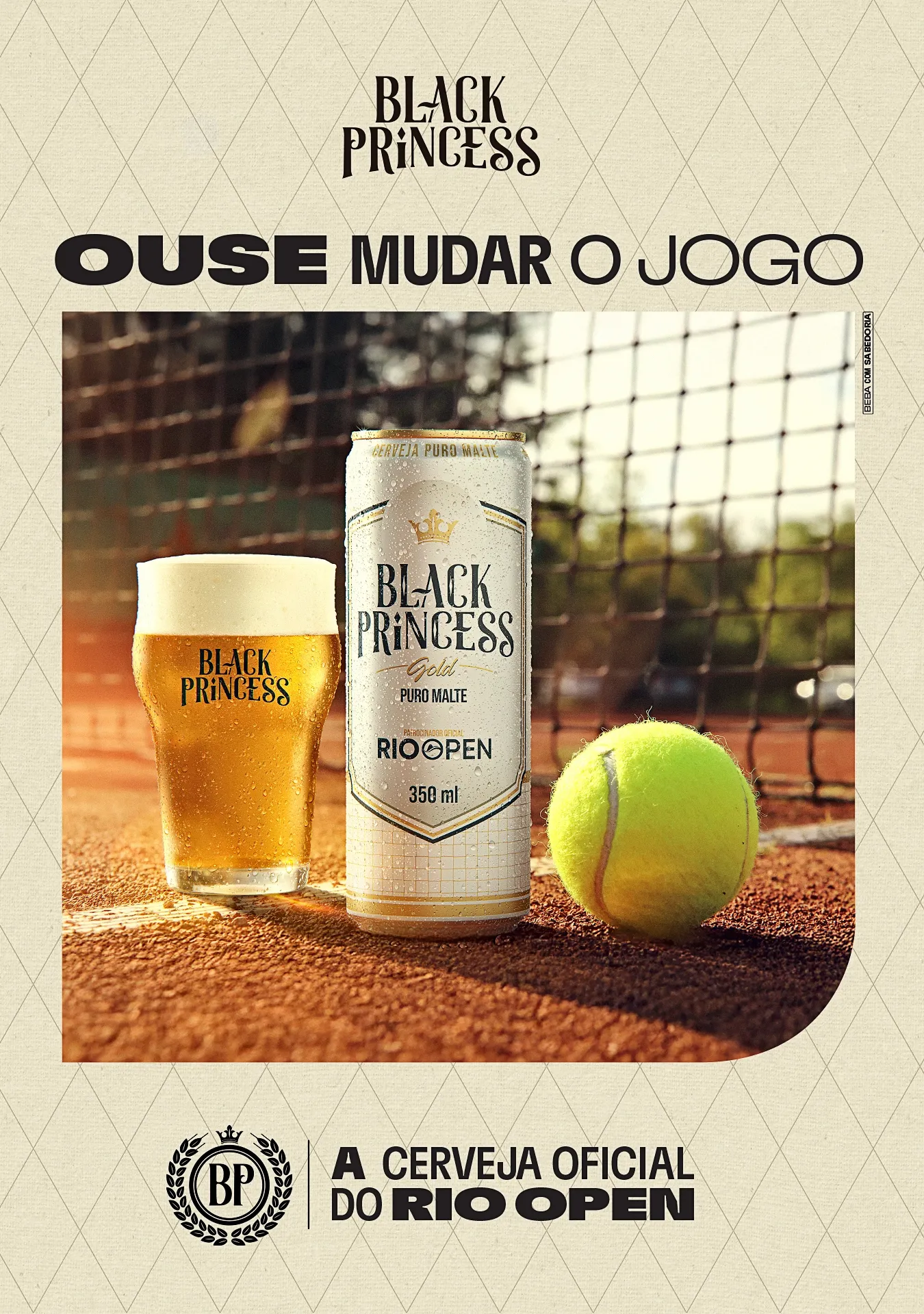 Black Princess consolida presença no Rio Open 2026 com campanha "Ouse mudar o jogo"