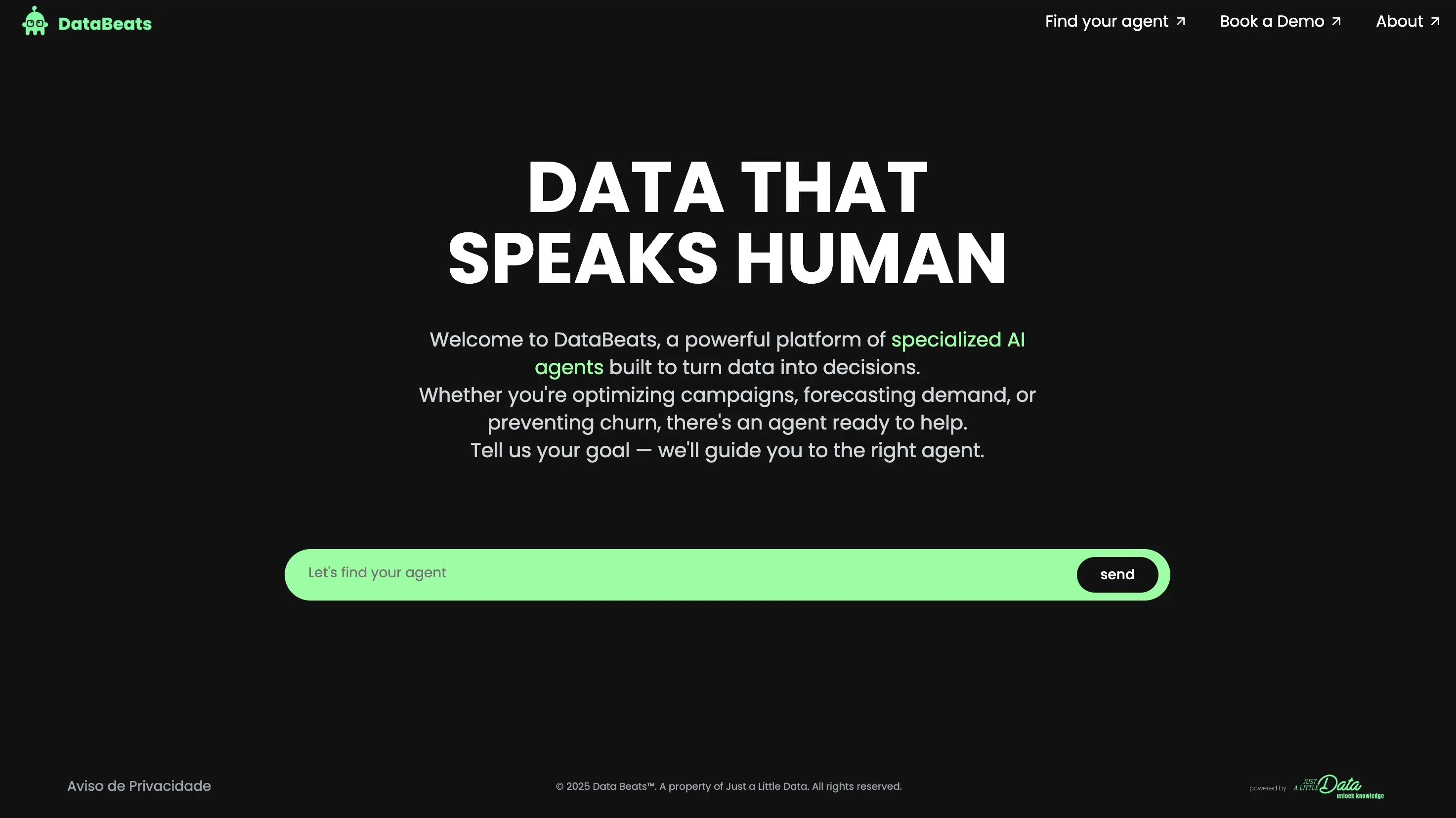 Just a Little Data lança DataBeats, plataforma de inteligência analítica com agentes de IA especializados