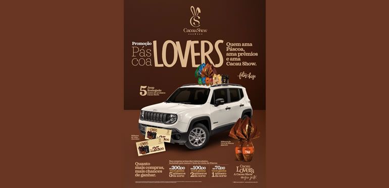 Cacau Show realiza Promoção Páscoa Lovers esse ano