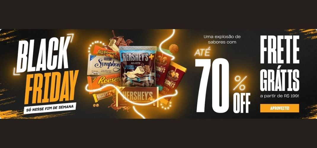 Hershey’s traz Black Friday com 70% de desconto e opção de caixa surpresa