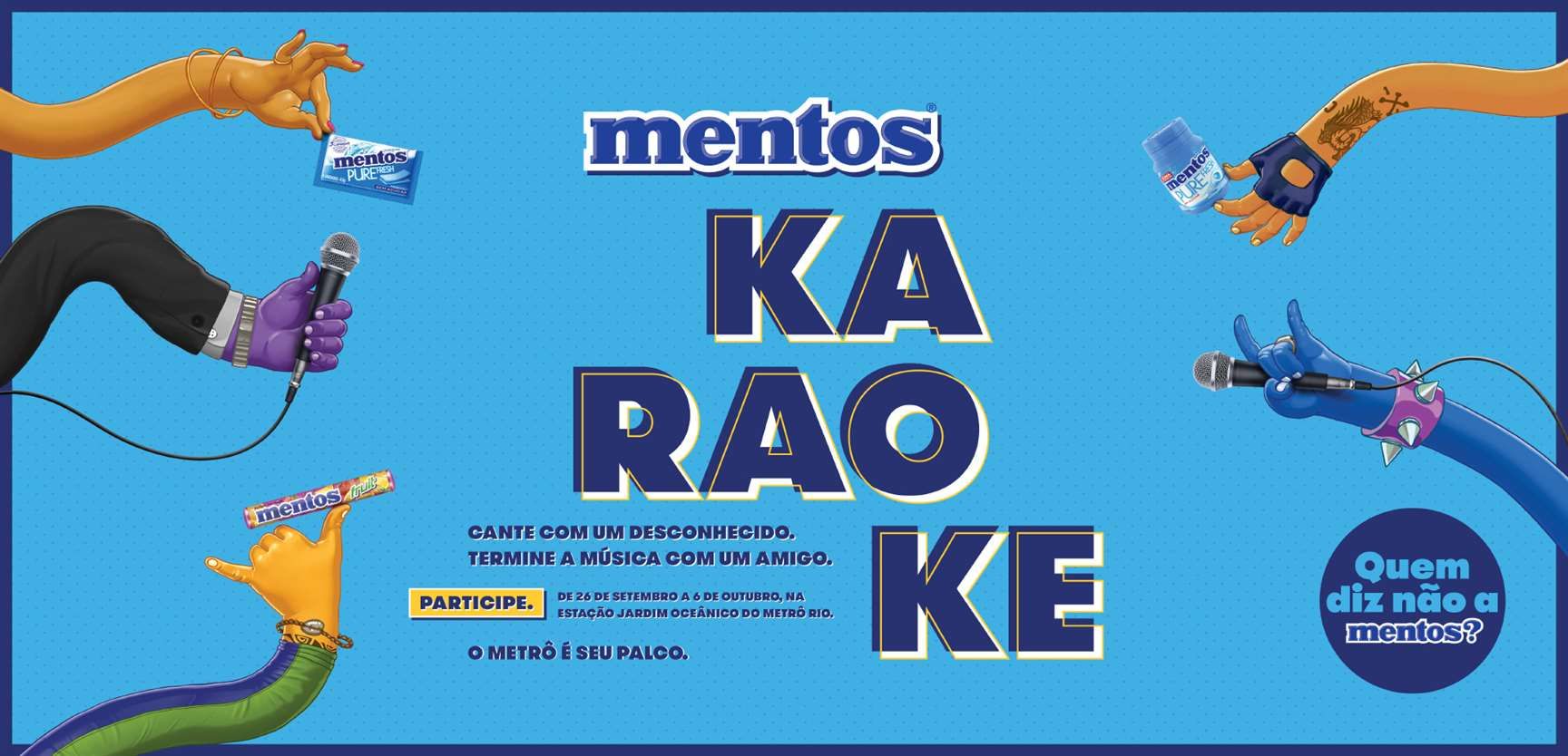Mentos leva Karaokê para o Metrô do Rio de Janeiro