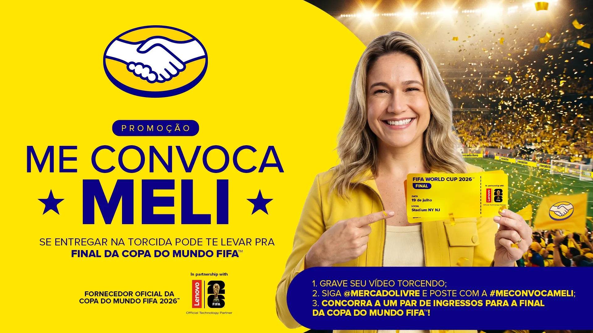 Mercado Livre lança concurso cultural para levar torcedor à Final da Copa do Mundo 2026