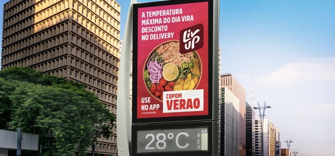 Quanto mais quente na rua mais desconto no Liv Up!