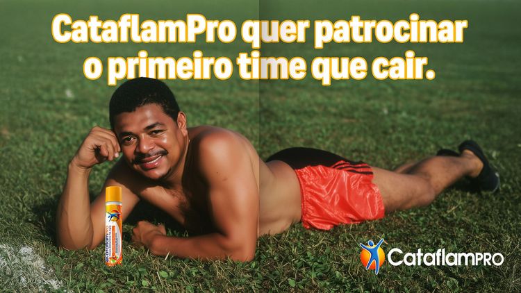Com Vampeta, Cataflam patrocinará primeiro time rebaixado no Brasileirão