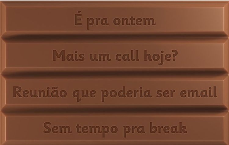 KitKat coloca frases sobre trabalho na barrinha